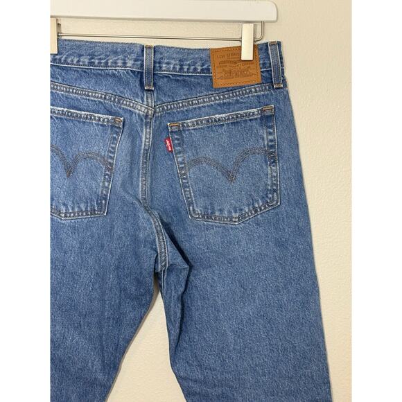 LEVI’s Wedgie Straight 28 Button Fly Distressed Jeans Blue‎ Big E PREMIUM City - Picture 4 of 13